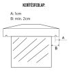 Kerítésfedlap, homok, kő hatás 100*3cm (20,25,30,35,40cm széles)