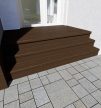 Sötét tölgy, Egyedi, festett Homloklap Fa hatás 20cm (max.200cm)